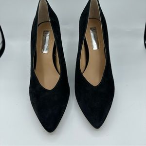 INC Women Black Suede 3 Inch Heels